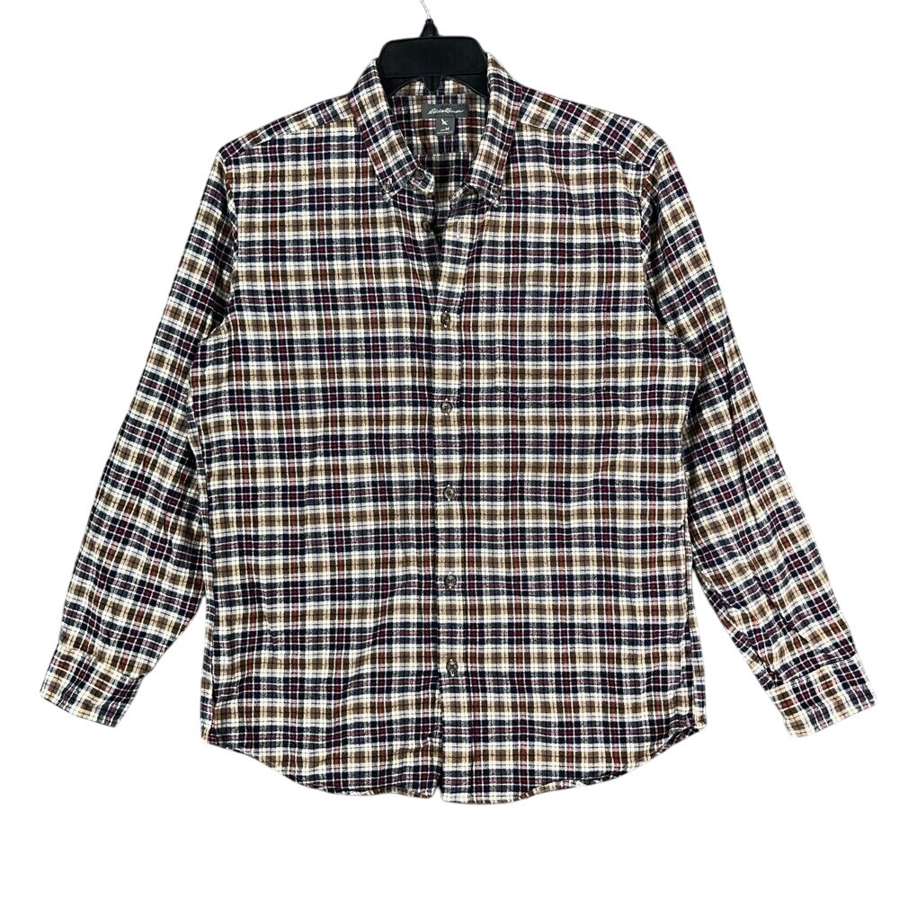 Eddie Bauer Shirt Mens M Plaid Relaxed Casual Outdoor Rugged Vintage‎ Lumberjack